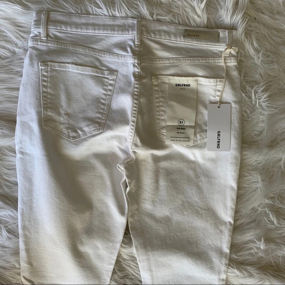 New GRLFRND Reed Cropped Slim Jeans Bronco White NWT Women Denim 31 - Picture 16 of 16